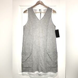 Zara Sleeveless Layered V-Neck Shift Dress